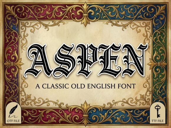 Aspen: Classic Old English Font for Modern Design