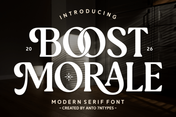 Boost Morale: Where Dignified Serifs Meet Romantic Nuance in Modern Typography