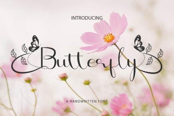 Butterfly Elegance: A Handwritten Font for Thoughtful Design