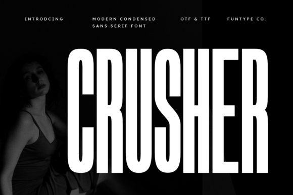 Crusher: A Bold Condensed Sans Serif Font for High-Impact Design