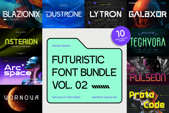 Futuristic Bundle Vol.02: Next-Gen Font Collection