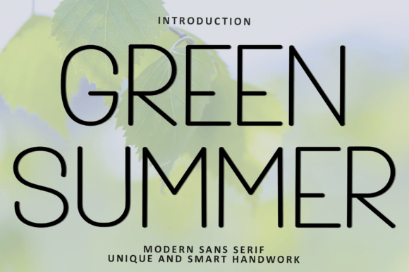 Green Summer: A Distinctive Font for Creative Projects