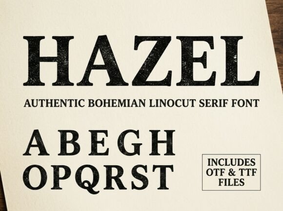 Hazel: A Hand-Pressed Serif Font with Artisan Soul