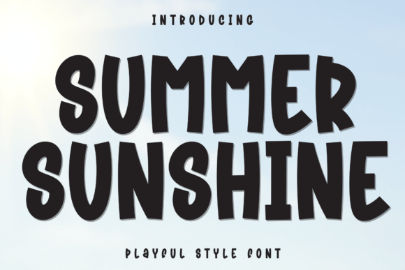 Summer Sunshine: A Bold, Playful Font for Sunny Projects