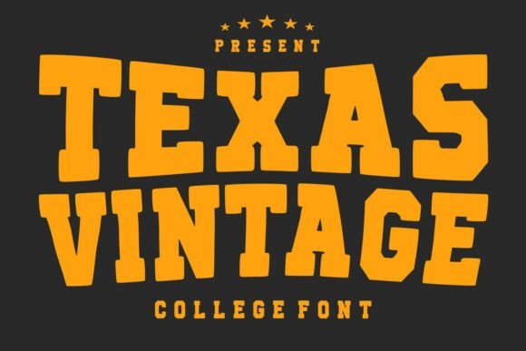 Texas Vintage College Font: A Bold Statement in Design