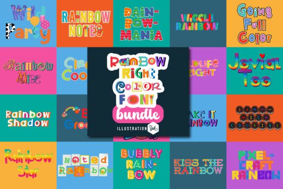 The Full Spectrum of Expression with Rainbow Right Fonts